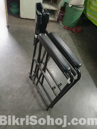 Foldable Steel Commode Toilet Chair with Backrest